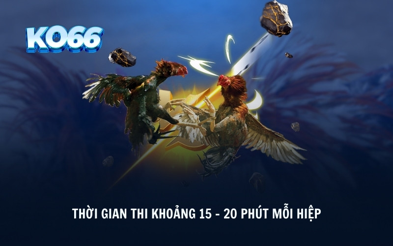 Thời gian thi khoảng 15 - 20 phút mỗi hiệp 