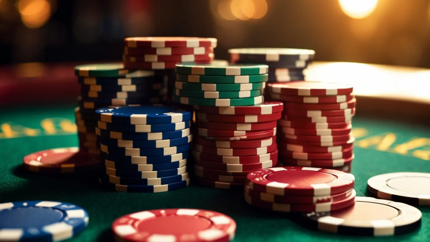 Chip casino trên bàn